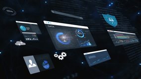 Computer AI artificial intelligence and dashboard for data business analysis and Data Management System with KPI and metrics connected to the database for technology finance, - Powered by Shutterstock - Get 15% off with code: PIKWIZARD15