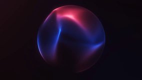 Colorful minimalistic soft blue red neon gradient sphere on dark futuristic background. Luxury fluid flowing shiny paticle energy orb. Magic liquid modern circle. 4k 60fps looped graphic.  - Powered by Shutterstock - Get 15% off with code: PIKWIZARD15