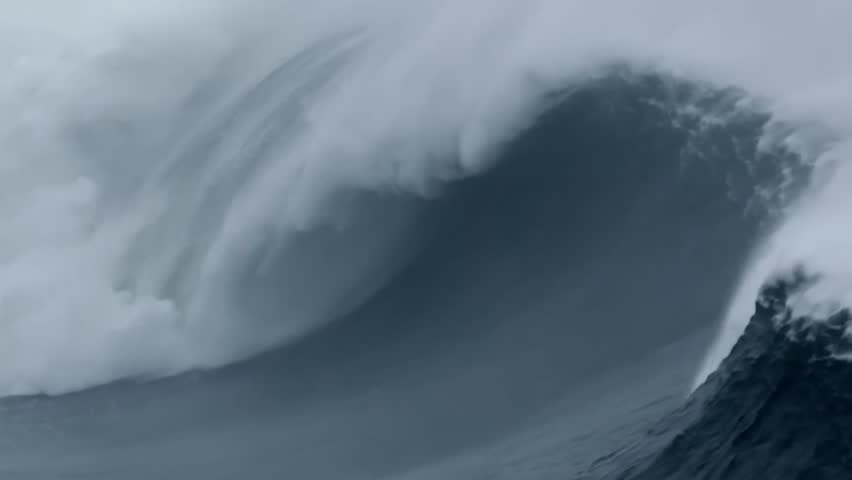 huge water waves forming tsunami