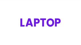 Laptop Text Animation. Alpha matte with transparent background 4K resolution. - Powered by Shutterstock - Get 15% off with code: PIKWIZARD15