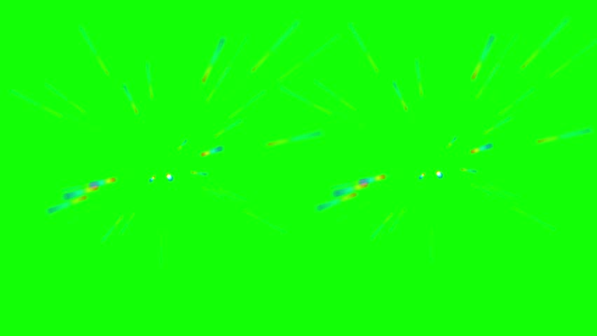 Solar eruption 4k, animation, green screen background