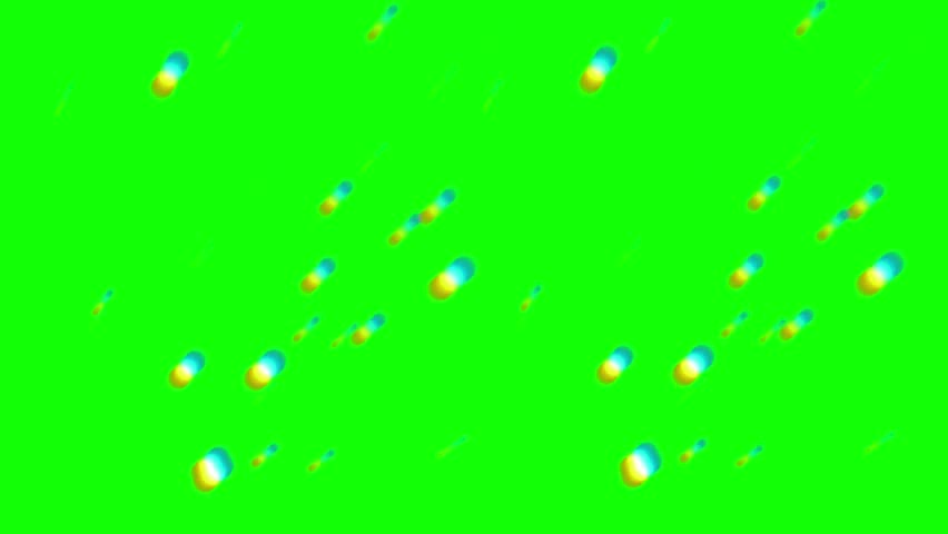 Solar eruption 4k, animation, green screen background