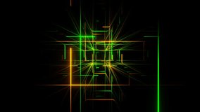 Green and Orange Seamless Neon Squares on Mirror Background VJ Loop in 4K - Powered by Shutterstock - Get 15% off with code: PIKWIZARD15