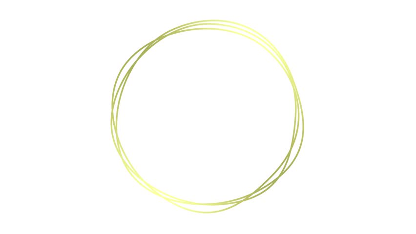 Animated golden circular frame spins. Linear symbol rotates. Сurve line circles. Copy space for text. Vector illustration isolated on white background.
