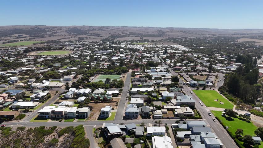Freeman Lookout, Port Elliot, Victor Harbor – Stunning 4K Aerial Drone Footage Featuring Coastal Town of Australia Coast (Southern Adelaide)