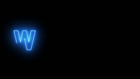 A stylish neon animation featuring blue glowing letters forming "WELCOME" on a black background. high quality with 4K.  - Powered by Shutterstock - Get 15% off with code: PIKWIZARD15