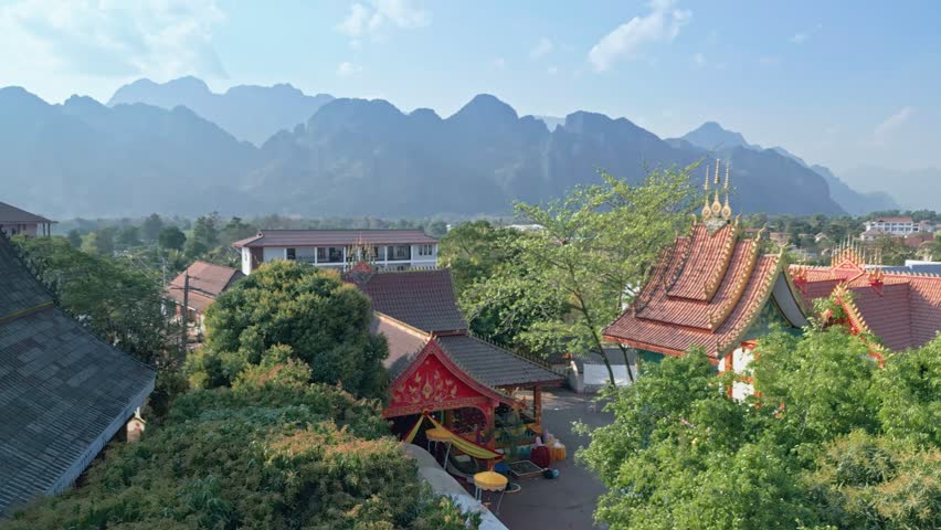 Experience breathtaking nature in this stunning aerial video of a serene Laos valley