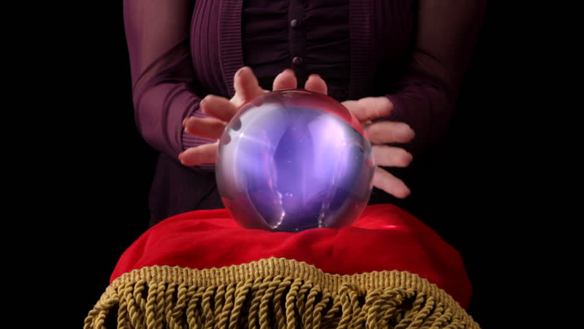 Fortune teller with crystal ball