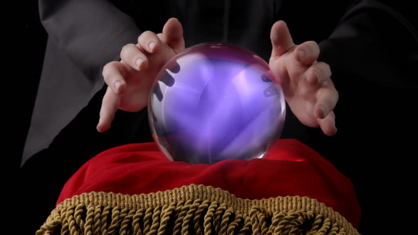 Crystal ball and wizard
