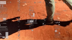 Man in denim shirt with data analytics animation over construction site background. Technology, engineering, development, innovation, futuristic, industry - Powered by Shutterstock - Get 15% off with code: PIKWIZARD15