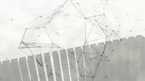 Animation of network connections and data processing over cityscape silhouette. Technology, connectivity, digital, urban, cyber, communication - Powered by Shutterstock - Get 15% off with code: PIKWIZARD15