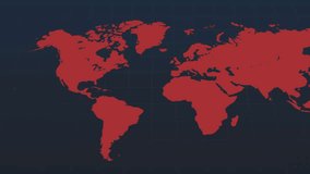 Overlaying data points on financial background, animation of red world map. Finance, economy, global, analytics, digital, investing - Powered by Shutterstock - Get 15% off with code: PIKWIZARD15