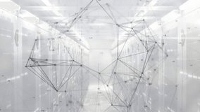 Network of connections and data processing animation over server room environment. Technology, networking, connectivity, digital, cybersecurity, infrastructure - Powered by Shutterstock - Get 15% off with code: PIKWIZARD15