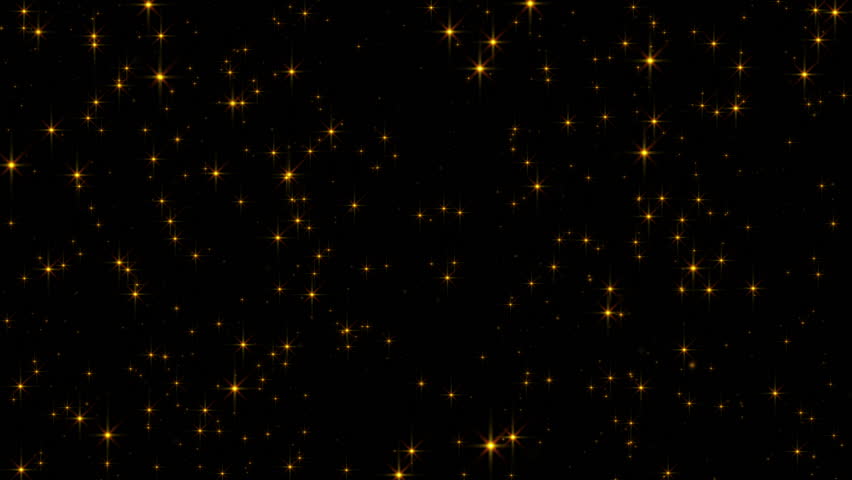 Abstract loop animation flickering glow gold star particles flying on black background. 4K 3D seamless looping gold bokeh particles dust fly in the air - Powered by Shutterstock - Get 15% off with code: PIKWIZARD15