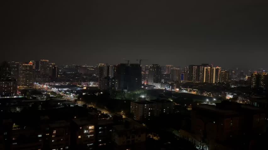 Tainan - Taiwan, April 1, 2025 Tainan night city view