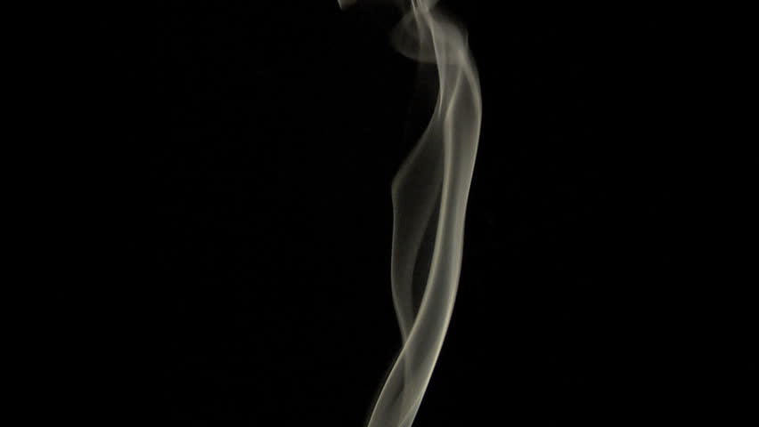 Smoke slow motion on black background