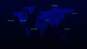 Soccer ball with American flag pattern over world map and animation data points. patriotism, globalization, sports, international, technology, analytics - Powered by Shutterstock - Get 15% off with code: PIKWIZARD15