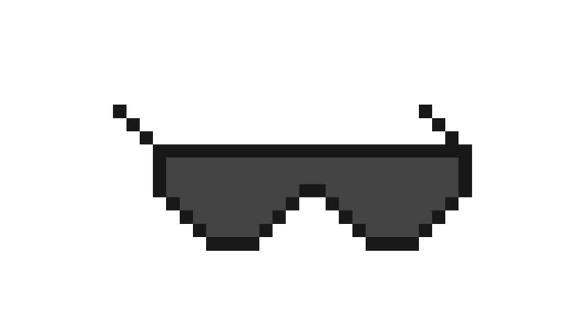Pixel glasses meme, pixel glasses, glasses animation, transparent screen video, sunglasses meme, like a boss meme, pixel art	