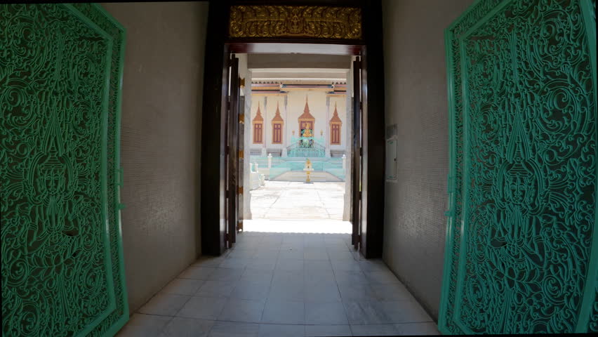 Footage from Royal Palace in Phnom Penh , Cambodia on a sunny day.