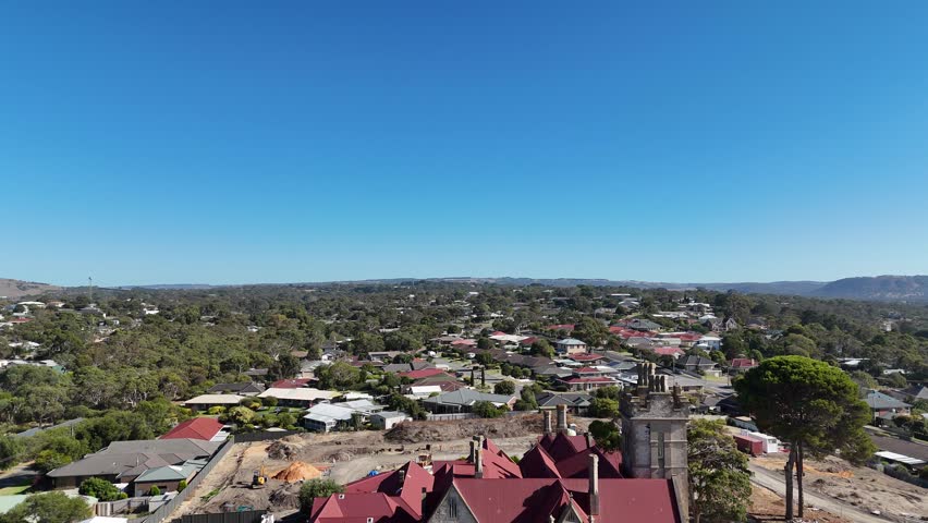 Victor Harbor, Southern Adelaide – Stunning 4K Aerial Drone Footage of An Old Palace, Coastal Town in Australia