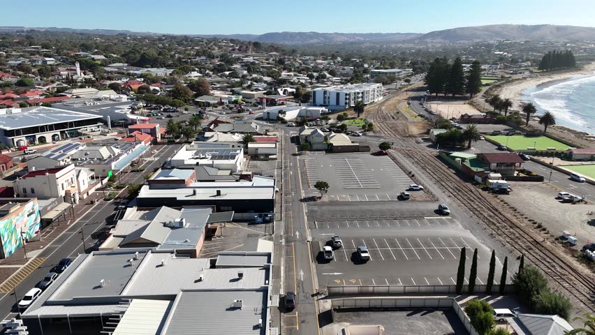 Victor Harbor, Southern Adelaide – Stunning 4K Aerial Drone Footage of Coastal Town in Australia, Featuring Beachfront, Ocean Views, Granite Island, and Scenic Shores of the Fleurieu Peninsula