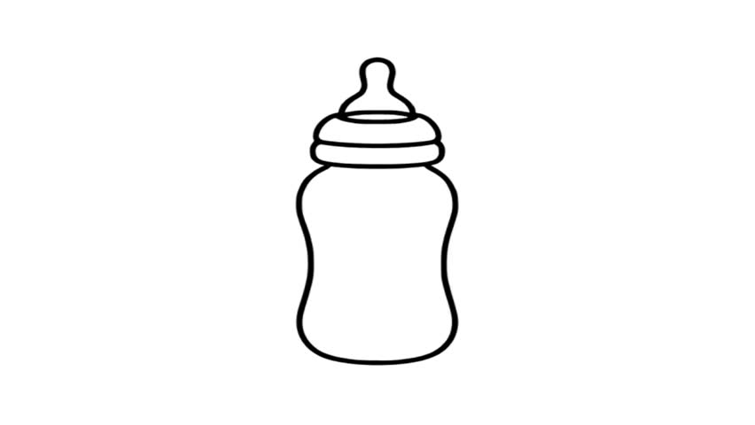 baby bottle icon motion animation