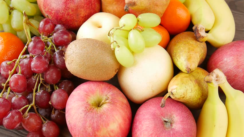 Assorted fruits on the table.