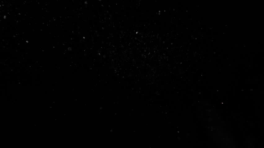Super Slow Motion Dust Particles Floating in Air, Atmospheric Overlay at 1000fps