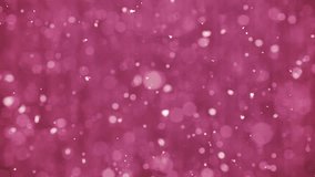 Delicate white snowflakes drift slowly, soft pink bokeh background, slow motion - Powered by Shutterstock - Get 15% off with code: PIKWIZARD15