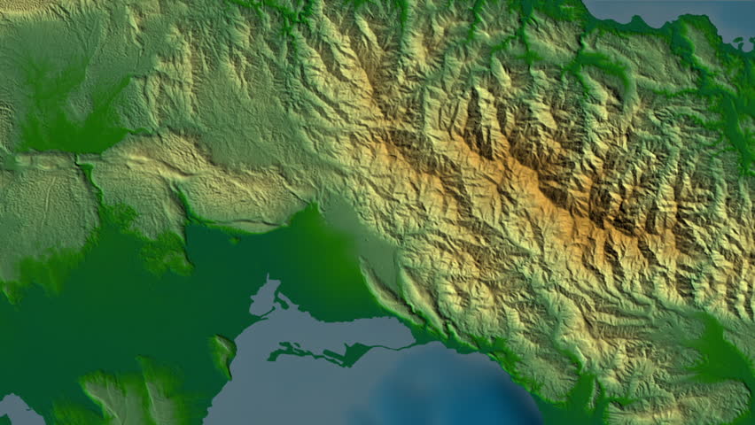 Saint Andrew region, Jamaica, extruded. Physical map
