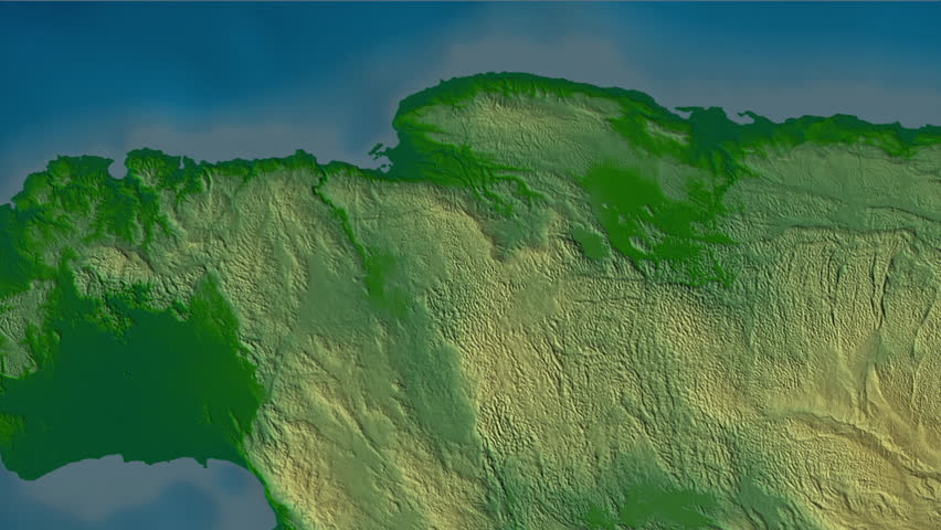 Saint James region, Jamaica, extruded. Physical map