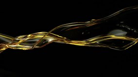 Ultra Slow Motion Golden Oil Splash at 1000fps, Liquid Wave on Black Background - Powered by Shutterstock - Get 15% off with code: PIKWIZARD15