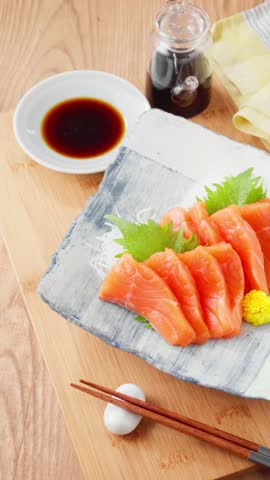 Fresh Salmon Sashimi, A Simple Home-Style Japanese Dish