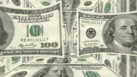 Us dollars slow motion finance background. 4k seamless loop. - Powered by Shutterstock - Get 15% off with code: PIKWIZARD15