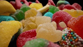 Vibrant Colors of Jelly Gummy Candies,Sweet Bears With Sugary Coating.Macro view - Powered by Shutterstock - Get 15% off with code: PIKWIZARD15