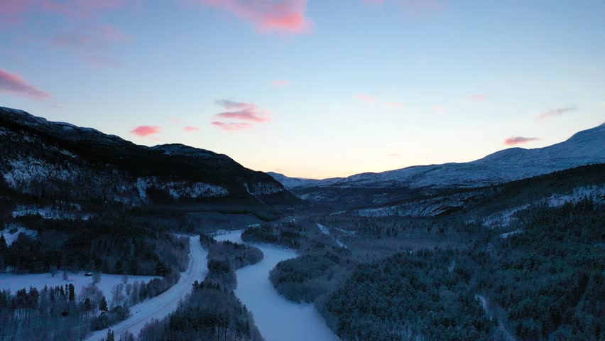 Norway’s Arctic winter in 4K: Drone footage of Saltfjellet’s snowscapes and amazing norwegian winter with perfect golden hour. Perfect for documentaries, travel videos, and more.