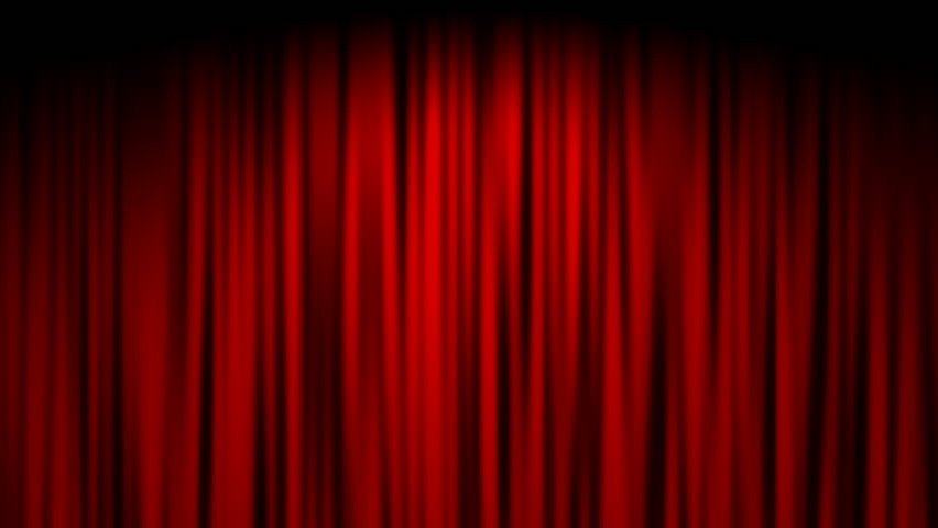 Luxury red velvet theatre curtain background gently sway in spotlight ANIMATION