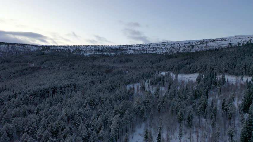 Cinematic aerial views of northern Norway’s Saltfjellet mountains reveal the enchanting Arctic Circle’s snowy terrains and majestic, frozen beauty in 4K detail.