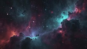 a stunning view of a nebula with a variety of bright colors. Clouds of gas and cosmic dust combine to create beautiful and complex formations, illuminated by the light of stars scattered throughout sp - Powered by Shutterstock - Get 15% off with code: PIKWIZARD15