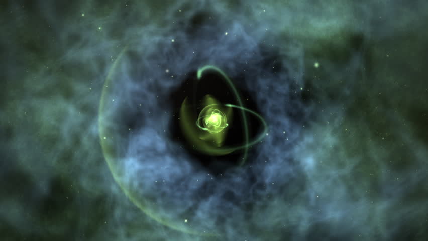 Ethereal Cosmic Swirl Depicting Mystical Energy in Space. Abstract depiction of a cosmic swirl with vibrant colors illustrating energy and depth in space.