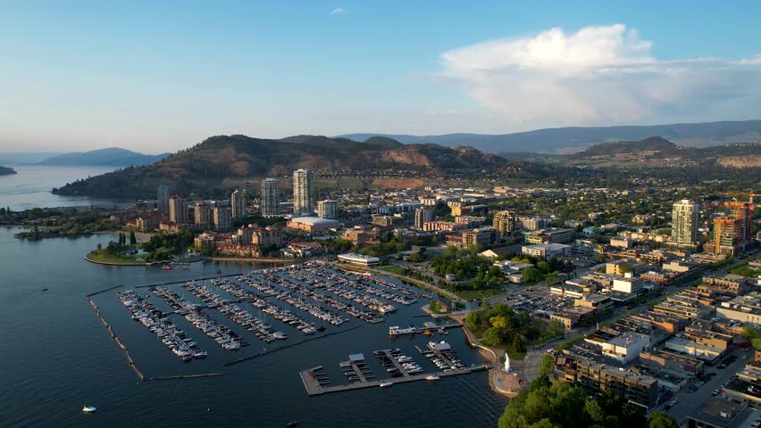 Aerial View of Downtown Kelowna BC