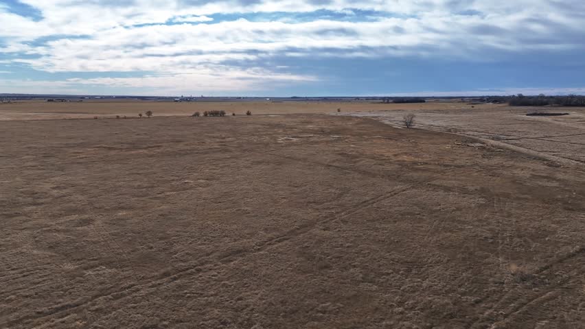 Sterling Colorado dry fields due to drought conditions in 2024.