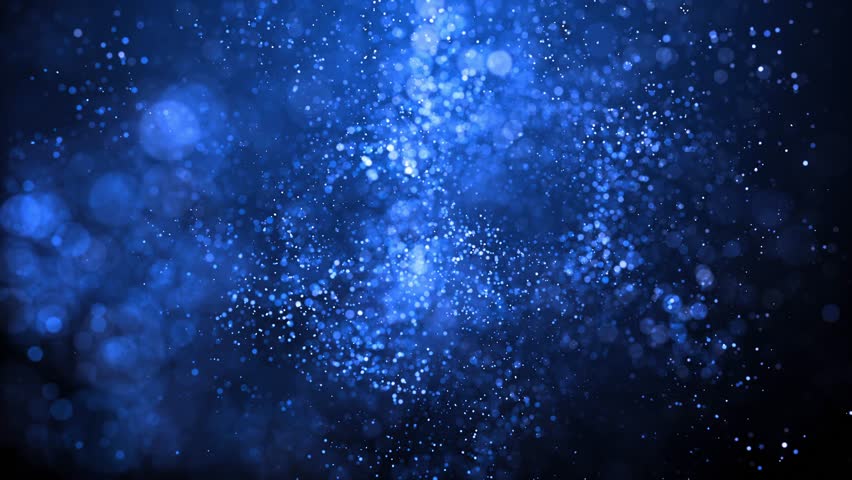Shimmering Blue Bokeh Background - Abstract Dust Particles Video Animation Loop 4K