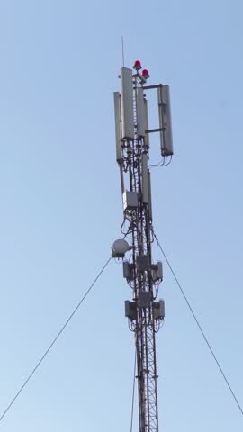 Telecommunication towers, cellular radio transmitters 5g, 4g