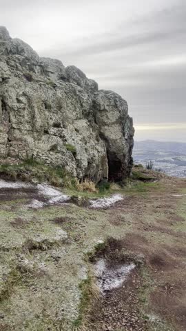 Panoramic View from Arthur’s Seat Lookout in Edinburgh, Scotland