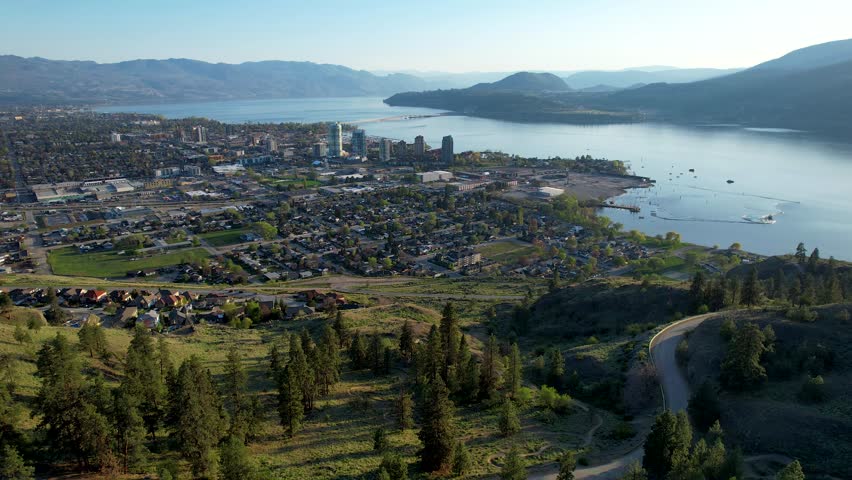 Aerial View of Kelowna BC from Knox Mountain