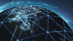 Global technologies connect the planet, creating a network of interactions. Worldwide data is visualized using cutting-edge methods, showcasing vast opportunities, connections and digital solutions. - Powered by Shutterstock - Get 15% off with code: PIKWIZARD15