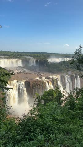 Iguazu Falls waterfall in brazil argentina paraguay border Paraná