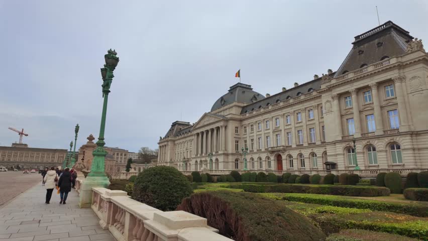 Brussels , Belgium - 03 30 2025: Walking around the centre of Brussels