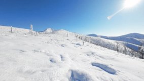 Soaring high above a pristine white wilderness, this journey showcases vast snow-laden hills and untouched nature under a clear blue sky, evoking tranquility and wonder. - Powered by Shutterstock - Get 15% off with code: PIKWIZARD15